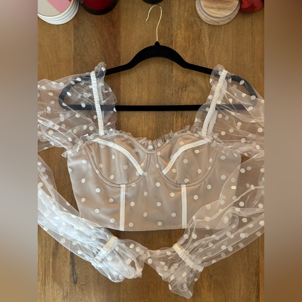 Runaway White Corset Crop Top